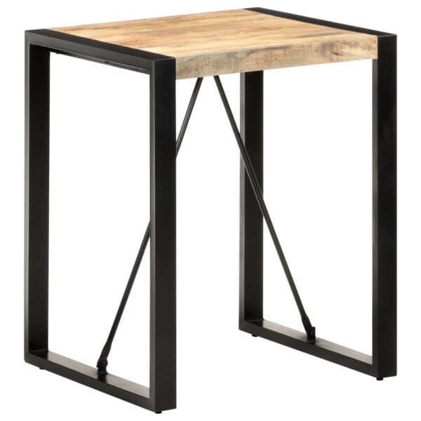 Industrial  Solid Mango Wood Dining Table with Powder-Coated Steel Legs