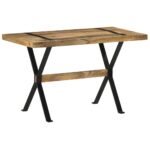 Dining Table 120x60x76 cm Rough Mango Wood