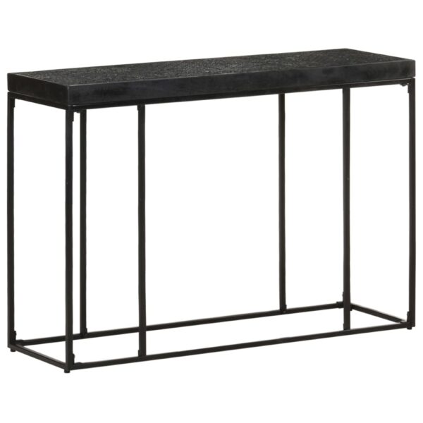 Console Table Black 110x35x76 cm Solid Acacia and Mango Wood