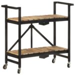 Kitchen Trolley 87x36x81 cm Solid Mango Wood