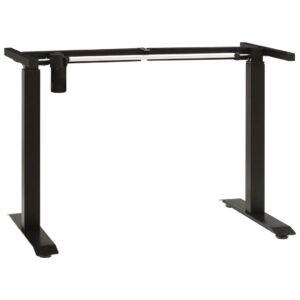 Electric Motorised Standing Desk Frame  Adjustable Height and Width  Black Carbon Steel