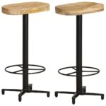 Bar Stools 2 pcs 76 cm Solid Mango Wood