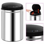 Automatic Sensor Dustbin 30L  Stainless Steel  Hands-Free  Easy Clean  LED Indicators  Silver