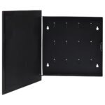 Black Magnetic Key Box with Tempered Glass Front Door  Steel Construction  12 Hooks  No Assembly Required