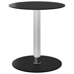 Modern Black Coffee Table with Tempered Glass Top and Aluminium Tube  Stylish Living Room Furniture