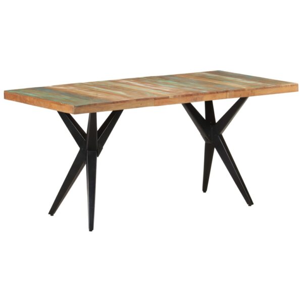 Solid Reclaimed Wood Dining Table with Steel Legs - Rustic  Sturdy  Eco-Friendly  Unique