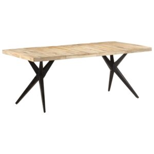 Dining Table 200x90x76 cm Rough Mango Wood