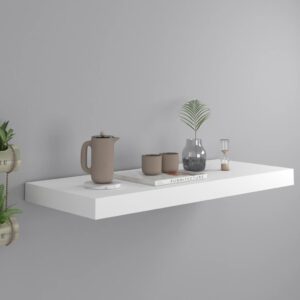 Stylish Floating Wall Shelf in White  Honeycomb MDF Metal  Invisible Mounting System