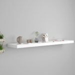 White Floating Wall Shelf  Honeycomb MDF Metal  Invisible Mounting  Home Decor Display