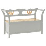 Storage Bench 126 cm Grey Solid Fir Wood