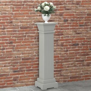 Classic Square Pillar Plant Stand in Grey - MDF Construction - Ideal for Home or Wedding Decor