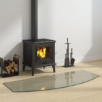 Transparent Tempered Glass Fireplace Floor Plate High Temperature Resistant Easy to Use