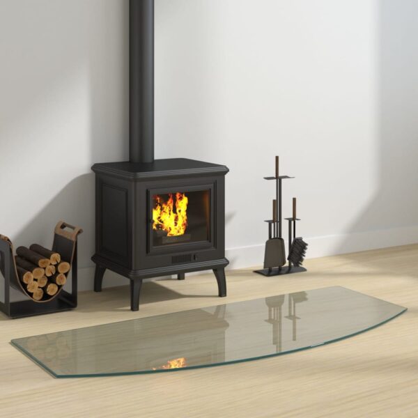 Transparent Tempered Glass Fireplace Floor Plate High Temperature Resistant Easy to Use