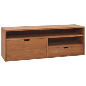 TV Cabinet 110x30x40 cm Solid Teak Wood