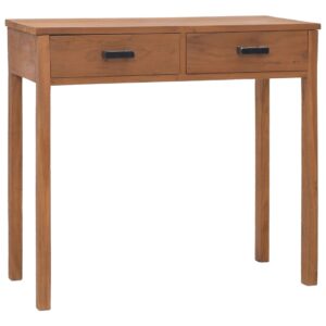 Solid Teak Wood Office Desk with Drawers  Colonial   Durable  Smooth Finish  Long-Lasting