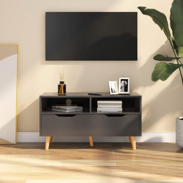 TV Cabinet Grey 90x40x48.5 cm Engineered Wood