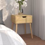 Modern Charm Bedside Cabinet in Sonoma Oak Engineered Wood with Drawer Storage