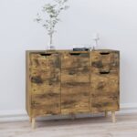 Sideboard Smoked Oak 90x30x72 cm Engineered Wood