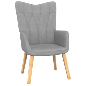 Relaxing Chair Light Grey Fabric