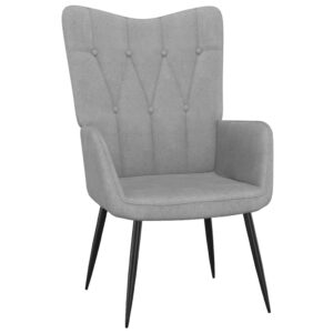 Relaxing Chair Light Grey Fabric