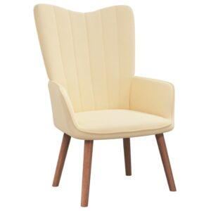 Relaxing Chair Cream White Velvet