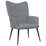 Relaxing Chair Light Grey Fabric