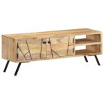 Solid Mango Wood TV Cabinet - Classic Design  Ample Storage  Durable and Unique