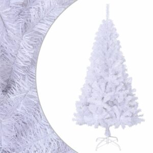 Artificial Christmas Tree White 120 cm PVC with Thick Branches Indoor Outdoor Use