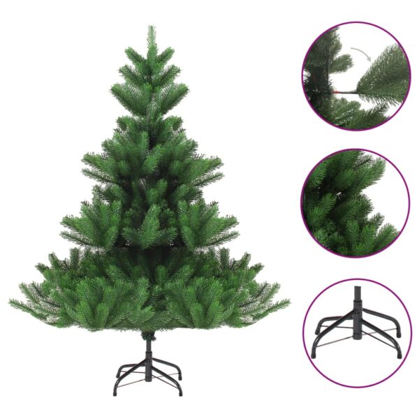 Premium Green Artificial Christmas Tree Nordmann Fir   Lifelike PE Material  210 cm Height