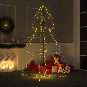 LED Christmas Cone Tree Warm White Lights Indoor Outdoor Decor 98x150 cm No Brand