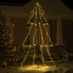 LED Christmas Cone Tree Warm White Lights Indoor Outdoor Decor 120x220 cm