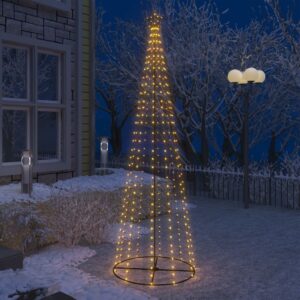 LED Christmas Cone Tree Warm White Lights Indoor Outdoor Decoration 100x300 cm