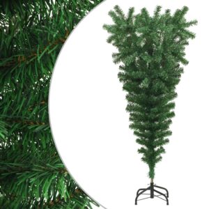 Upside-Down Artificial Christmas Tree with Stand  Green  Lifelike PVC  Adjustable Branches  120 cm