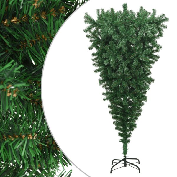 Upside-Down Artificial Christmas Tree with Stand  Green  Lifelike PVC  240 cm Tall