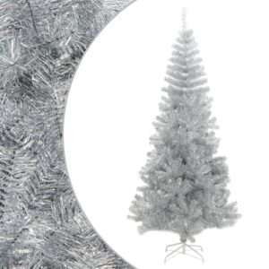 Artificial Christmas Tree with Stand Silver 240 cm PET