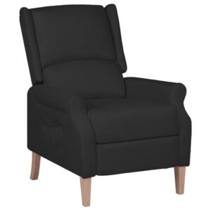 Reclining Chair Black Fabric