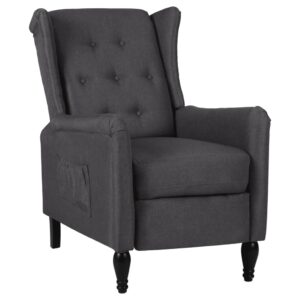 Reclining Chair Dark Grey Fabric