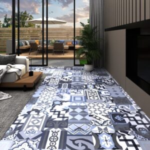 Premium Self-Adhesive PVC Flooring Planks Set  Coloured Pattern  Waterproof  Nonslip  Easy Install