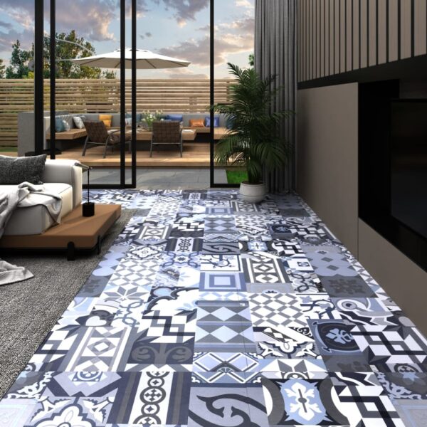 Premium Self-Adhesive PVC Flooring Planks Set  Coloured Pattern  Waterproof  Nonslip  Easy Install