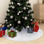 Luxury Christmas Tree Skirt White 122 cm Faux Fur