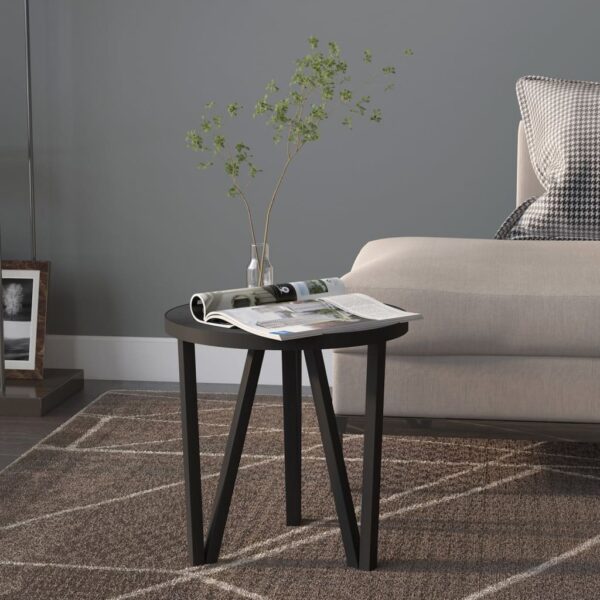 Contemporary Industrial  Tea Table in Black MDF - Versatile as Coffee  Side  or End Table