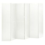 6-Panel Room Divider White 240x180 cm Steel