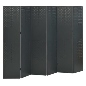 6-Panel Room Divider Anthracite 240x180 cm Steel