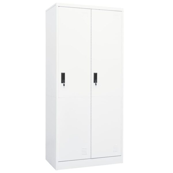 Wardrobe White 80x50x180 cm Steel