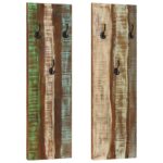 Wall-mounted Coat Racks 2 pcs 36x3x110 cm Solid Reclaimed Wood