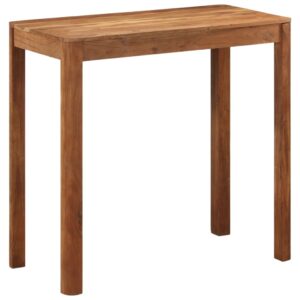 Solid Acacia Wood Bar Table with Honey Finish  Vintage Charm  Sturdy and Durable  Polished  Painted and Lacquered