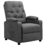 Recliner Chair Light Grey Fabric