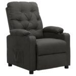 Recliner Chair Dark Grey Fabric