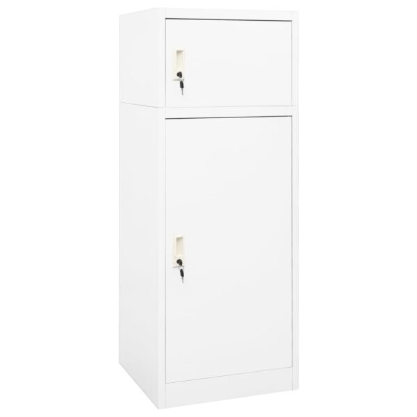 High-Quality Steel Saddle Cabinet with Lockable Doors and Adjustable Rack in White