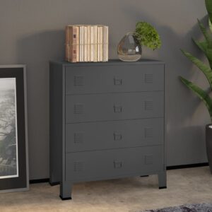 Industrial  Metal Drawer Cabinet in Anthracite with Air Vents and High Load Capacity